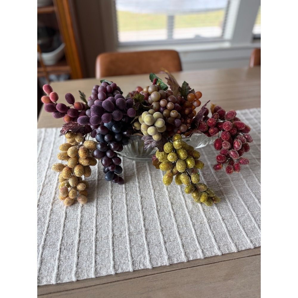 vintage MCM artificial grape clusters lot Rubber faux sugar coated